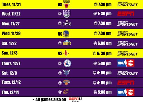 lakers schedule next game